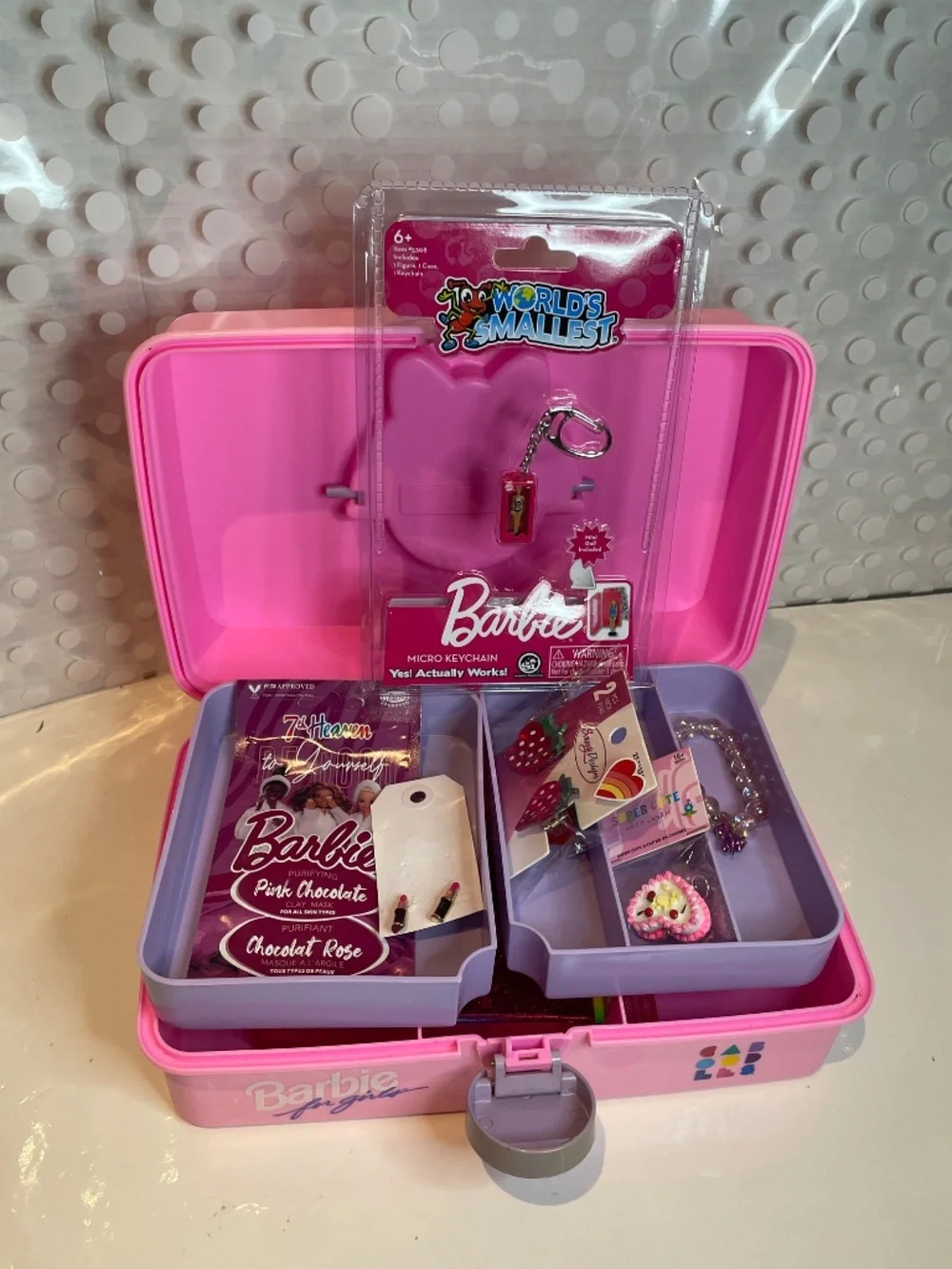 Vintage 90s 💋Barbie Caboodles cosmetic storage case - Picture 5 of 12